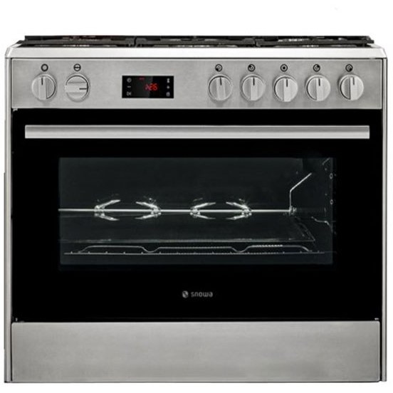 اجاق گاز اسنوا آدرینا کلاسیک بدون شیشه 5 شعله نما استیل مدل SGC5-31101