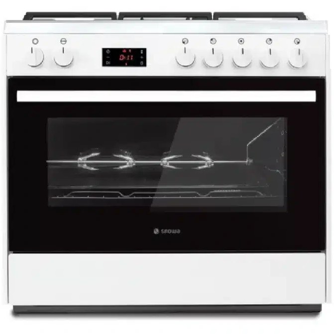 اجاق گاز اسنوا آدرینا کلاسیک بدون شیشه 5 شعله سفید مدل SGC5-31102
